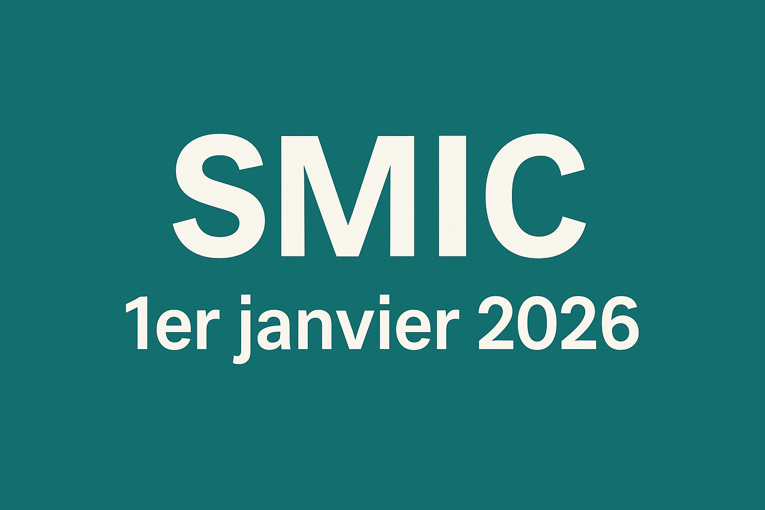 Smic 2026